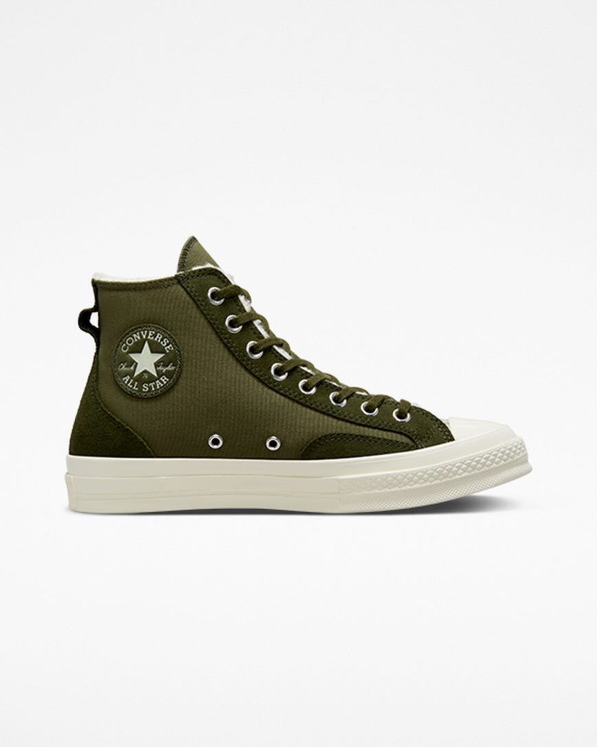 Tenisi Inalti Barbati Converse Chuck 70 Captusite Colorblock Masline Verzi Verzi | RO 13ZNY0321